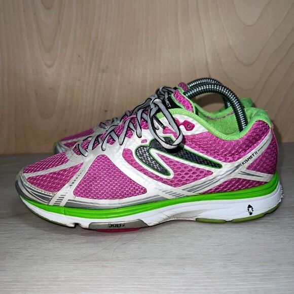 Newton Shoes - Newton Kismet II Running Shoes Pink/Green/Silver W011816 Women's 8.5